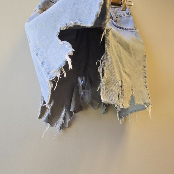 Vintage Levis 550 Orange Tab Student Denim DIY Cut-Off Distressed Frayed High Wa - Picture 3 of 12